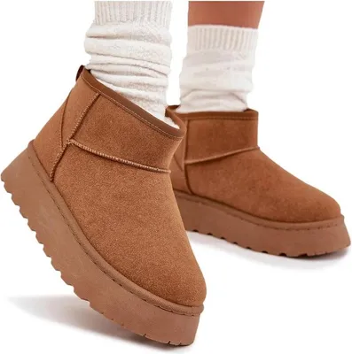 Zdjęcie produktu dla Śniegowce Damskie Na Platformie Ocieplane Futerkiem Camel Vesirae 41