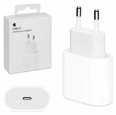 Produktbild von Apple USB-C 25W Power Adapter - USB-C Kabel inklusive | Schnellladegerät für iPhone & iPad | USB-C Netzteil | Original Apple Ladeadapter | Weiß