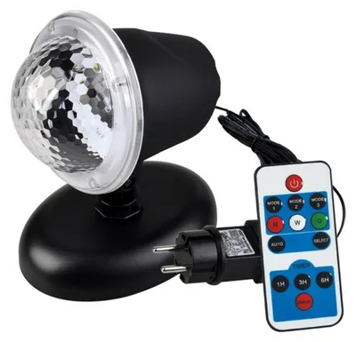 Zdjęcie produktu dla ACA Podświetlany świąteczny projektor LED (6 W) z 3 wzorami, pilotem, podstawką i przewodem zasilającym o długości 3 m, stopień ochrony IP44, NOEL3