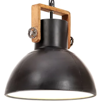 Zdjęcie produktu dla Industrialna lampa wisząca, 25 W, czarna, okrągła, 30 cm, E27