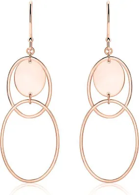 Produktbild von Damen Ohrhänger von Unique aus Sterlingsilber, rosévergoldet