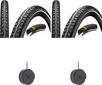 Image de 2 pneus Continental Conti RideTour 28x1,60 + 2 chambres à air Schwalbe SV17 28x...