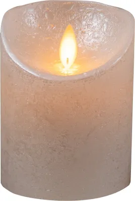 Produktbild von Anna's Collection - LED-Stumpenkerze bewegliche Flamme 'Oslo' (12,5 cm, creme)