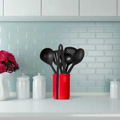 Produktbild von Orion Küchenzange Küchenpinzette Grillzange Servierzange aus thermoplastischem PBT spülmaschinenfest BLACKLINE 29 cm