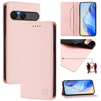 Produktbild von Lederhülle für Sony Xperia 10 VII Hülle Flip Brieftasche Kartenfächern Ständer Schutzhülle Pink