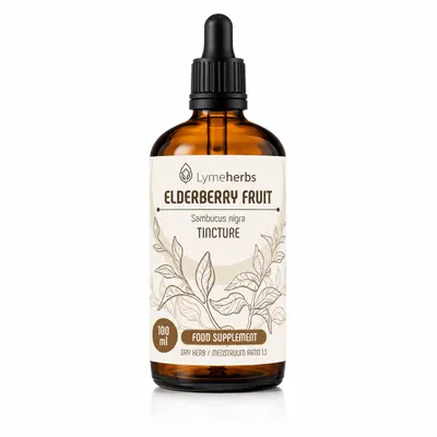 Produktbild von Holunderbeeren – Tinktur 1:3 (100 ml), KI-generiertes Bild