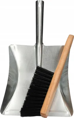 Produktbild von Kehrschaufel + Besen-Set aus Metall