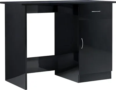 Obrázek produktu pro vidaXL Psací stůl ve vysokém lesku černý 100x50x76 cm Dřevěný materiál