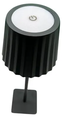 Image de Lampe de table rechargeable tactile, noire, design, 3W, réglage de la température de couleur : 3000K / 4200K / 6400K