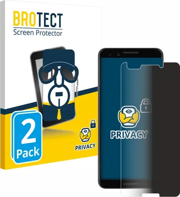 Produktbild von 2x BROTECT Sichtschutzfolie für Google Pixel 3 Anti-Spy Privacy Sichtschutz Blickschutz Folie Blaulicht-Schutz