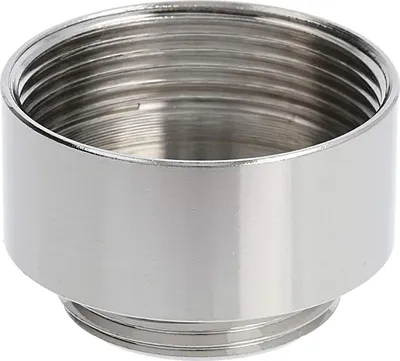 Productafbeelding van WISKA verlengerstuk, mannelijk/mannelijk, van M25x1,5 naar M32x1,5, type MRM-M25/M32, rond, messing (CuZn), vernikkeld, aansluitdraad 6,5mm - 1