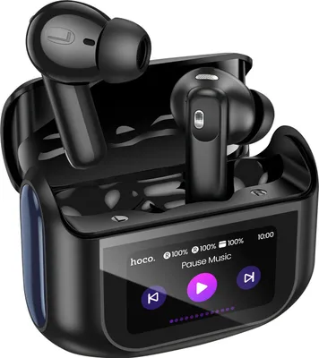Image de HOCO écouteurs sans fil bluetooth avec écran tactile TWS ANC + ENC EQ21 noir minuit