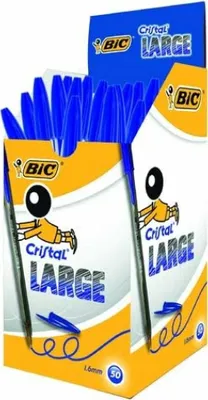 Produktbild von Długopisy Cristal Large BIC niebieskie 1.6 mm 50 sztuk