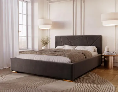 Produktbild von FurMeb24 Polsterbett DIANA - 180 x 200 cm - mit Matratze - Grau 95