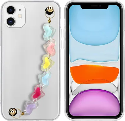 Immagine prodotto di Cadorabo custodia per Apple iPhone 11 custodia protettiva in custodia trasparente del telefono cellulare TPU custodia cover catena polso