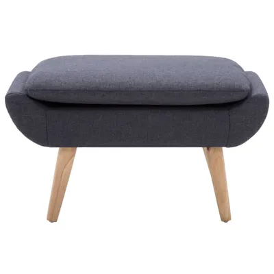 Image de vidaXL Tabouret Tissu 73 x 43 x 42 cm Gris foncé