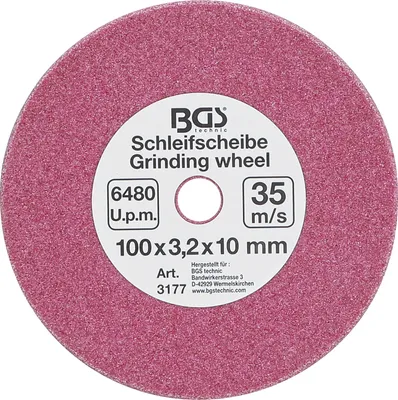 Produktbild von BGS 3177 Schleifscheibe 100x3,2x10 mm (6,3 (1/4), 0,325" und 10 (3/8)) für Art. 3180
