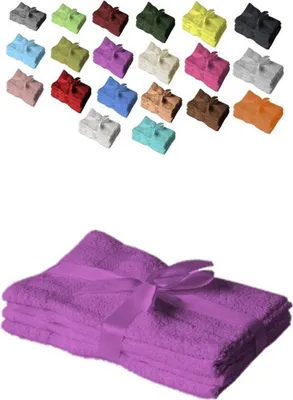 Produktbild von Handtuch Spar Set Baumwolle 500 g/m² Lila 4 x Handtuch 50 x 100 cm
