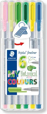 Produktbild von Fineliner Set triplus (ergonomische Dreikantform, hohe Qualität, superfeine Spitze mit 6 brillanten Farben, Linienbreite 0,3 mm)