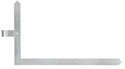 Immagine prodotto di Alberts 312978 Cerniera angolare per cancelli, nelle versioni per cancelli, porte da garage e cancelli a telaio, zincata a caldo, rotolo Ø20 mm, dimensioni 600 x 1000 mm