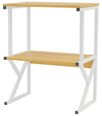 Immagine prodotto di Scaffale da Scrivania Multiuso 3 Ripiani 54x37x69 cm per Stampante Ufficio in MDF Legno e Bianco