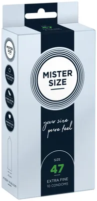 Produktbild von 10er Mister Size Kondome 47mm - Gefühlsecht & Extra Feucht