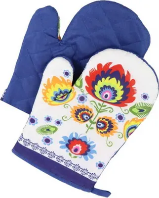 Produktbild von Isolierende Küchenhandschuhe mit Magnet blau 2 Stück