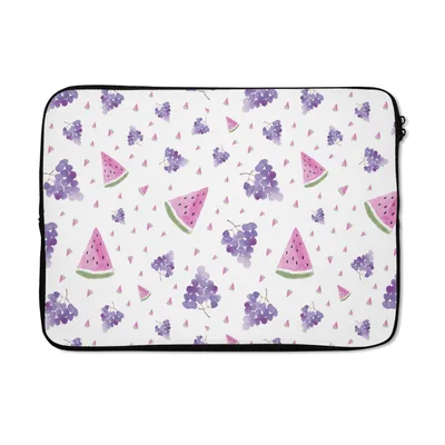 Produktbild von MuchoWow® Laptop Hülle 13 Zoll Weintrauben - Wassermelone - Pastell Laptoptasche - Laptophülle - Sleeve - Rundumschutz
