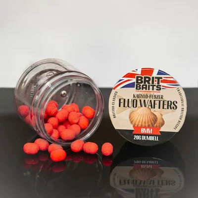 Produktbild von BritBaits Fluo Wafters Dumbell Muschel-Gewürz 8mm