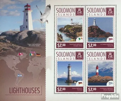 Produktbild von Briefmarken Salomoninseln 2014 Mi 2867-2870 Kleinbogen (kompl. Ausg.) postfrisch Leuchttürme