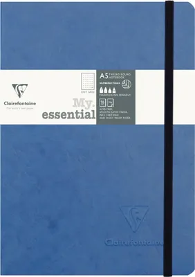Produktbild von Clairefontaine 5x Notizbuch Age Bag My.Essential A5 96 Blatt Blau 793434C