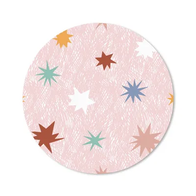 Produktbild von MuchoWow® Mauspad Mousepad Kind - Rosa - Weltraum 50x50 cm - Mousepads - Maus Mat - Pad - Mausunterlage - Vinyl