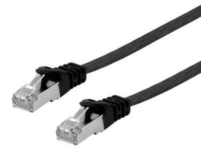 Image de Equip Patchkabel Cat6A Flat U/FTP 2xRJ45 10.00m schwarz LSZH Polybeutel