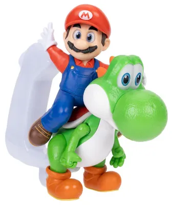 Productafbeelding van Jakks Pacific, Super Mario Galaxy film, Mario & Yoshi figuur, 19 cm
