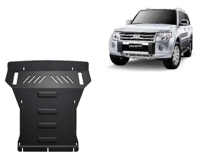 Obrázok produktu pre Ochrana motora a chladiča proti podbehu z ocele pre Mitsubishi Pajero 4 (V80, V90)