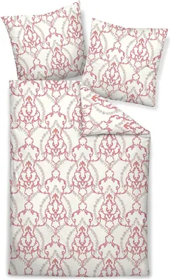 Produktbild von LOESCHEN Janine Design Interlock-Jersey Bettwäsche-Garnitur CARMEN S 55058 Farbe fuchsia pink-01 Größe 135x200 + 80x80cm