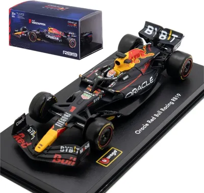 Zdjęcie produktu dla BBURAGO RedBull F1 RB19, Model samochodu sportowego, Wstępnie zmontowany, 1:43, RedBull F1 RB19, Każda płeć, Metal, Plastik