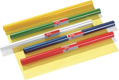 Produktbild von Buchfolie PP 0,40x5m farbig sortiert Packung mit 25 Stück