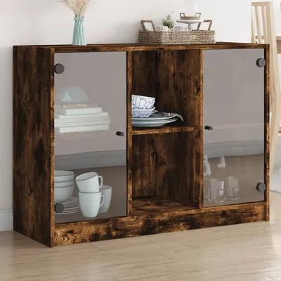 Produktbild von vidaXL Sideboard Räuchereiche 102x37x75,5 cm Holzwerkstoff