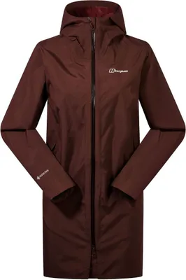 Wasserdichte Ashberry Gore-Tex Jacke von Berghaus in braun; mit Kapuze und Reißverschluss.