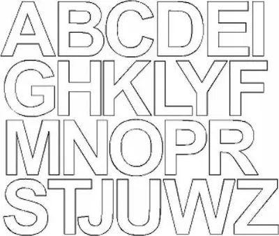 Image de Autocollants lettres, 4,5 cm, blanc brillant