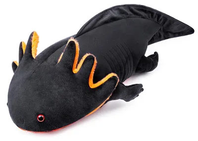 Produktbild von Plüsch-Axolotl-Spielzeug – Plüsch-Axolotl – Schwarz und Orange – 51 cm