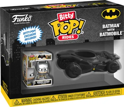 Produktbild von Batman - Batman with Batmobile Bitty Pop! Rides Funko