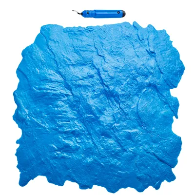 Zdjęcie produktu dla Mata do stemplowania betonu VEVOR, 45,7 x 45,7 cm, tekstura skóry betonu, stempel poliuretanowy, mata do teksturowania płytek kamiennych, odcisk podłogi z łupka, stempel bez szwu, formy betonowe do dekoracyjnych obszarów zewnętrznych, niebieski