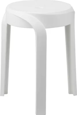 Produktbild von Hocker Aimee, weiß, aus strapazierfähigem Kunststoff, 35 cm Breite, 45 cm Höhe