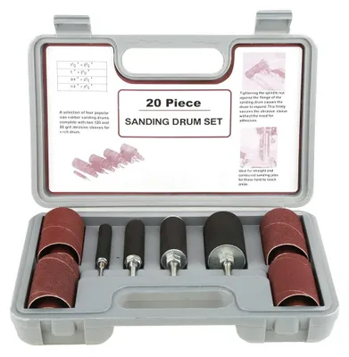 Image de Inovra - Kit de ponçage de 20 pièces - Accessoires de ponçage - Travail du bois - Ponceuse - Ponçage - Idéal pour poncer des colonnes.