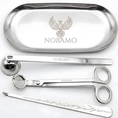 Produktbild von NOBAMO 4-teiliges Kerzenpflegeset - Silber für perfekte Kerzenpflege KP41033