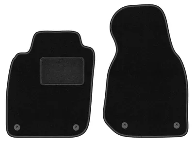 Produktbild von Velours-Fußmatten Vorne für Audi A6 C5 1997-2005 (Avant/Kombi/Limousine) – 2-tlg, Schwarz, passgenau – Wielganizator LUX
