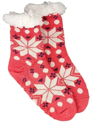Produktbild von Kuschelsocken Winter Anti Rutsch Winter Socken, Hausschuhe, Strick Fleece Gefütterte Warme Koarlle/36-41