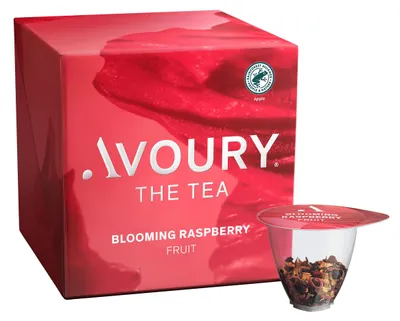 Produktbild von Avoury Fruit Infusion | BLOOMING RASPBERRY | 8 Tee-Kapseln: Himbeer-Tee